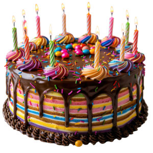 Célébrez avec "CHOISISSEZ LES SOFTS POUR VOTRE ANNIVERSAIRE", un gâteau vibrant aux couches arc-en-ciel, garni de gouttes de chocolat, de bonbons, de tourbillons de glaçage colorés, de paillettes et de douze bougies allumées - parfait pour toute fête d'anniversaire !.